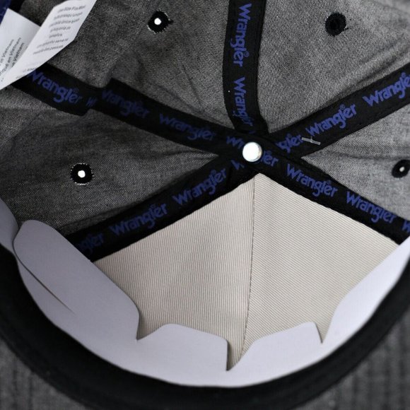 New Men's Wrangler 6-Panel Chambray Baseball Cap Hat - Picture 4 of 6